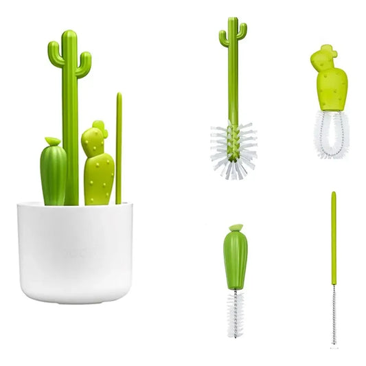 Kit de Limpieza de Biberones y Chupetes para Bebé – Diseño Cactus