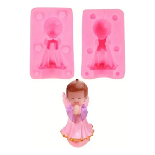 Molde de Silicona 3D Ángel Niña para Velas y Jabones