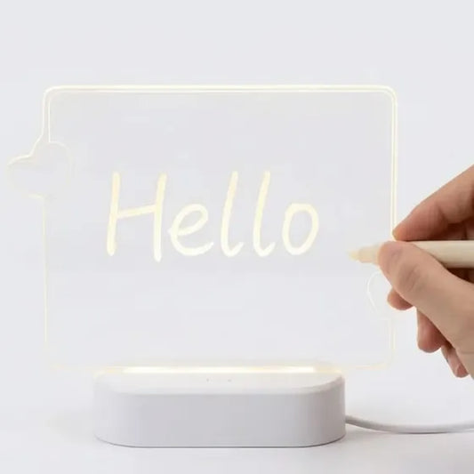 Lámpara LED pizarra de acrílico tablero de notas marca Longchun