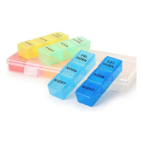 Pastillero semanal organizador de 21 compartimentos