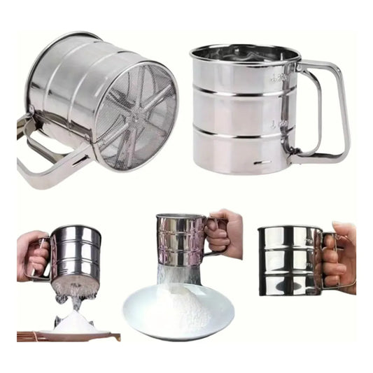 Tamizador Cernidor de Harina de Acero Inoxidable – Repostería